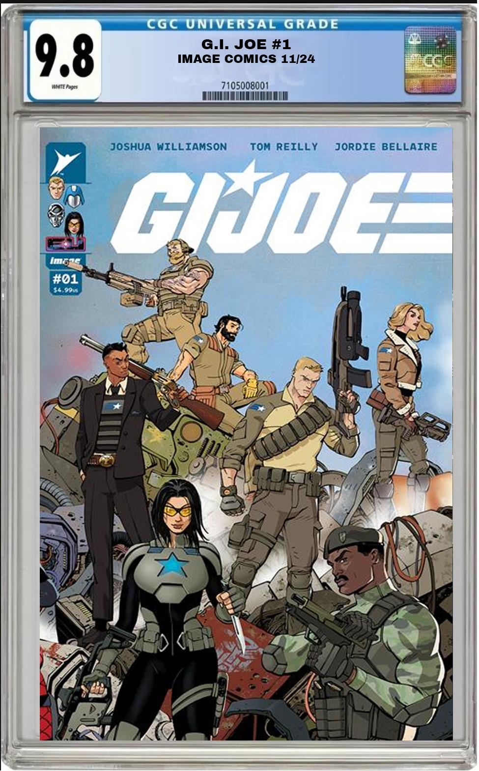 GI JOE #1 IMAGE COMICS 2024 CVR A TOM REILLY WRAPAROUND CGC 9.8 NM PRESALE 11/13