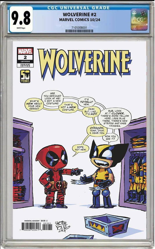 WOLVERINE #2 MARVEL SKOTTIE YOUNG VARIANT 2024 CGC 9.8 NM PRESALE 10/9