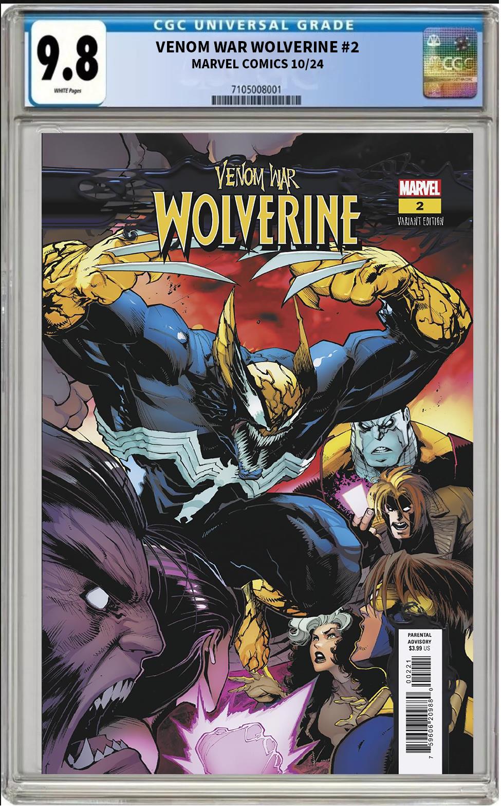 VENOM WAR WOLVERINE #2 MARVEL GERARDO SANDOVAL VARIANT 2024 CGC 9.8 NM PRESALE