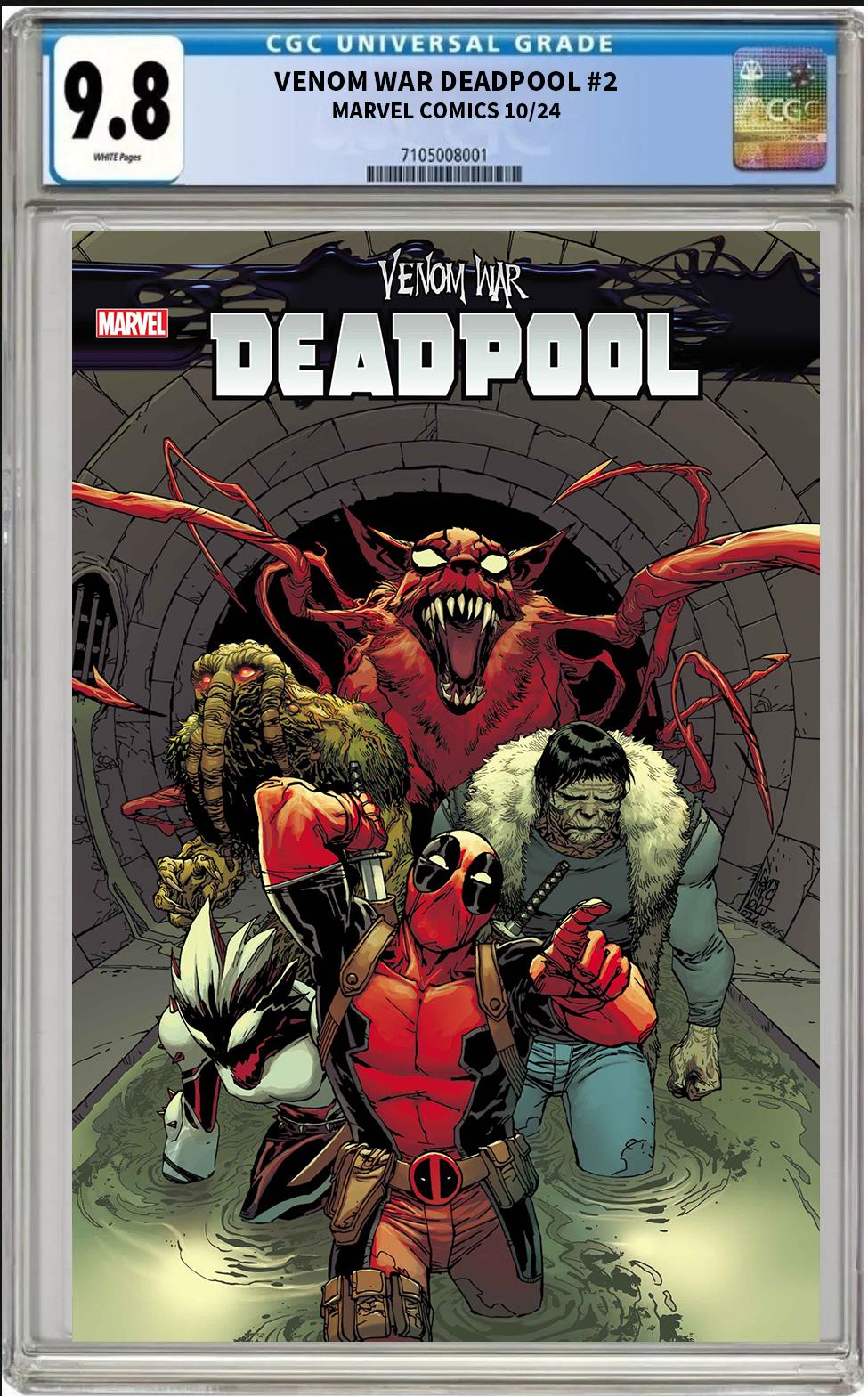 VENOM WAR: DEADPOOL #2 MARVEL 2024 CAMUNCOLI MAIN COVER CGC 9.8 NM PRESALE 10/16