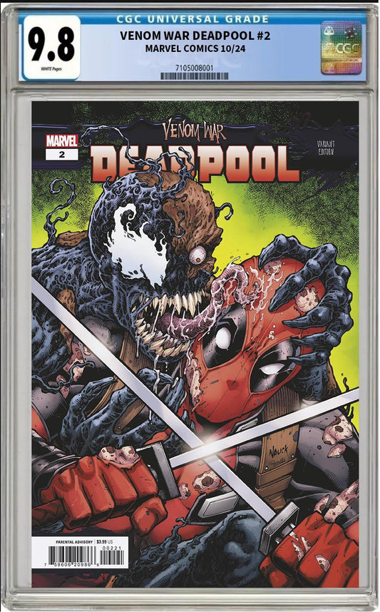 VENOM WAR: DEADPOOL #2 MARVEL 2024 TODD NAUCK VARIANT CGC 9.8 NM PRESALE 10/16