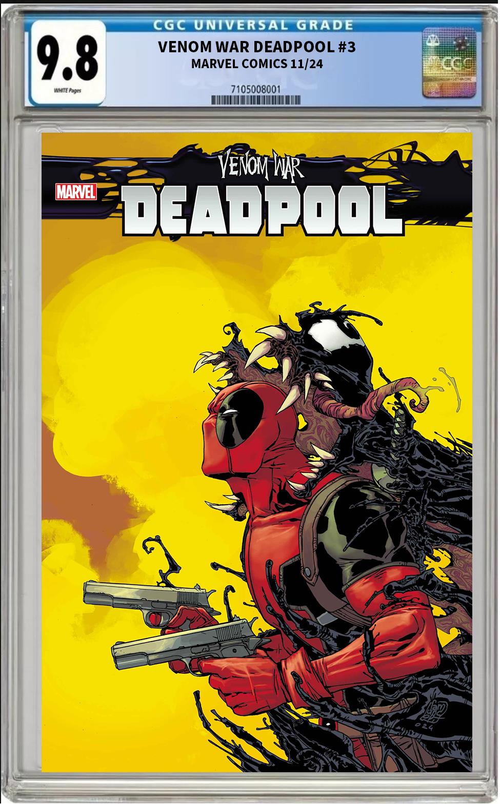 VENOM WAR: DEADPOOL #3 MARVEL 2024 CAMUNCOLI MAIN COVER CGC 9.8 NM PRESALE 11/13