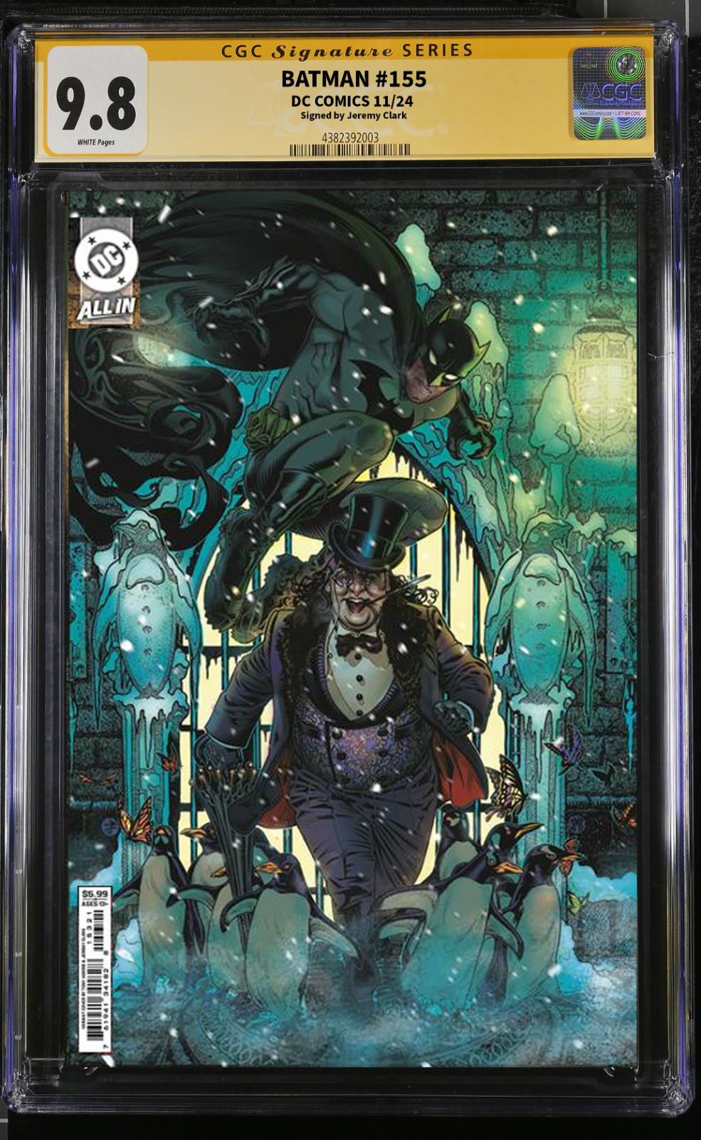 BATMAN #155 DC TONY HARRIS & JEREMY CLARK VARIANT CGC/RAW 9.8 NM SIGNED PRESALE