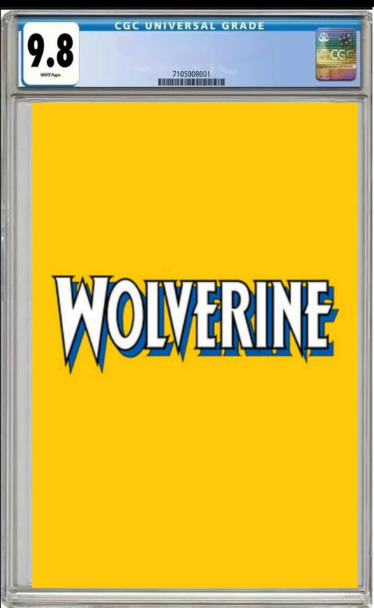 WOLVERINE #1 MARVEL 2024 LOGO VARIANT CGC 9.8 NM/MT WITH CUSTOM LABEL