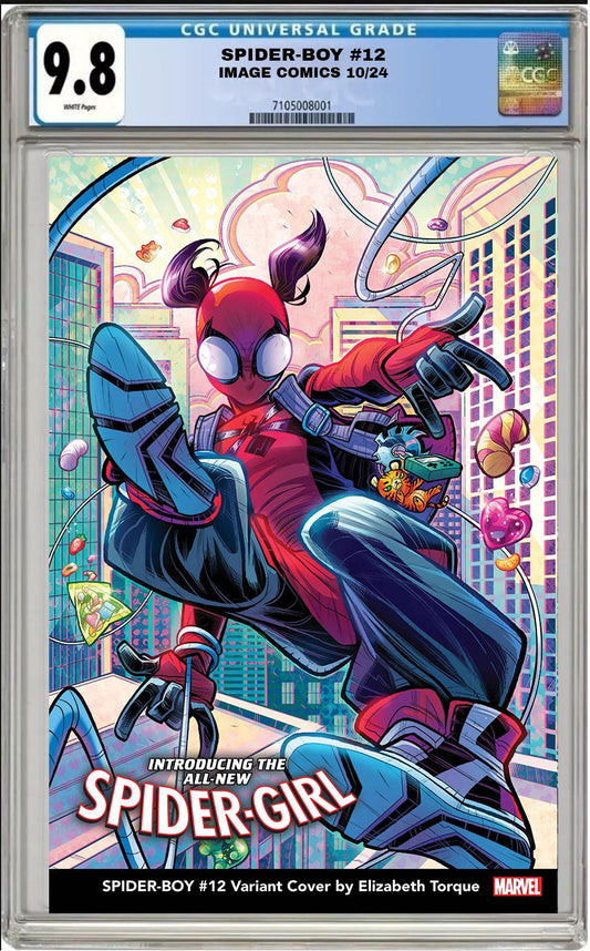 SPIDER-BOY #12 MARVEL ELIZABETH TORQUE VARIANT 2024 CGC 9.8 NM PRESALE 10/23