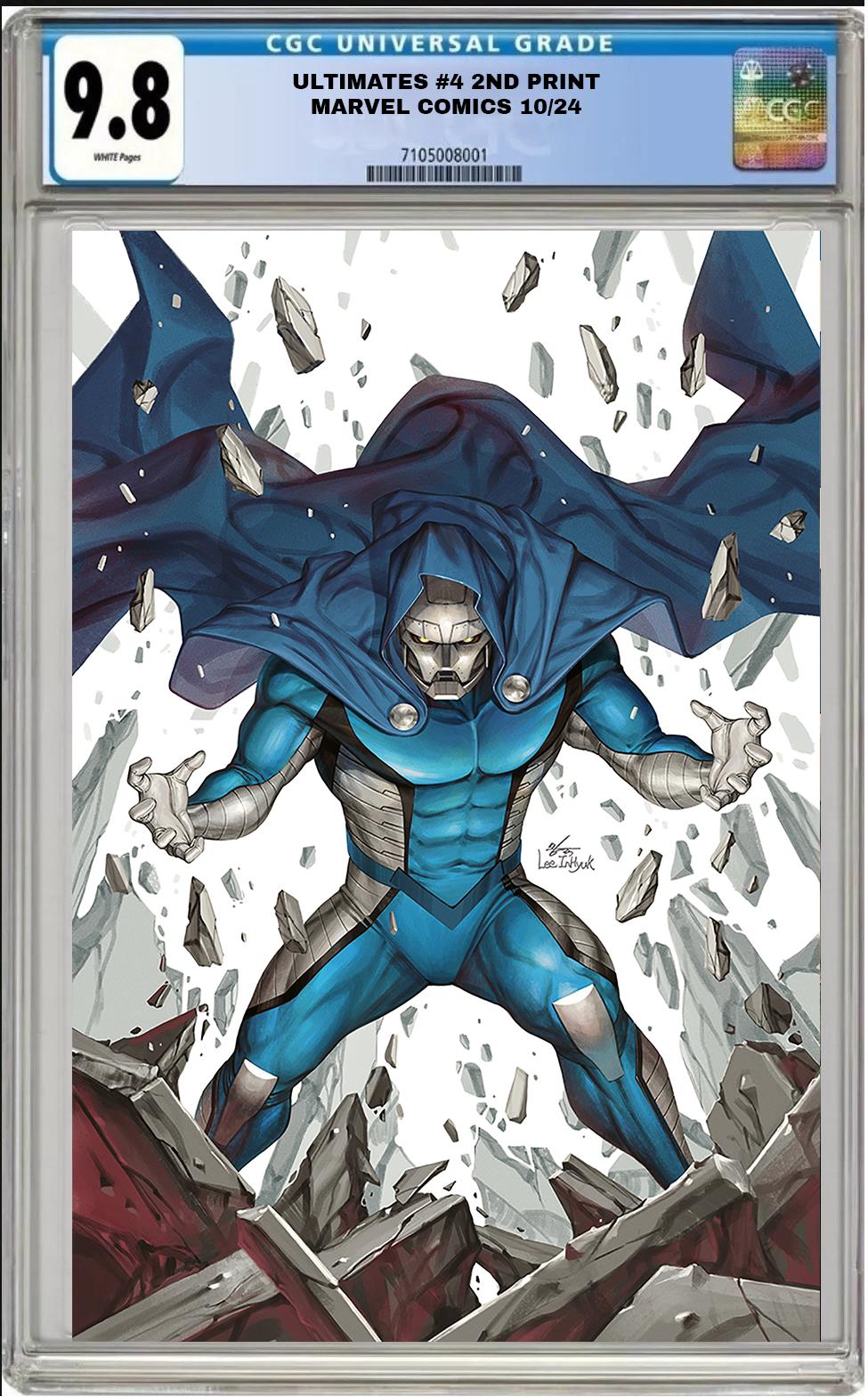 ULTIMATES #4 MARVEL 1:25 2ND PRINT INHYUK LEE VIRGIN VARIANT CGC 9.8 NM PRESALE