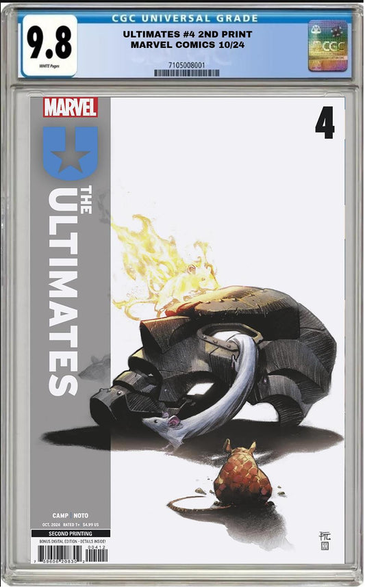 ULTIMATES #4 MARVEL 1:25 2ND PRINT DIKE RUAN VARIANT CGC 9.8 NM PRESALE