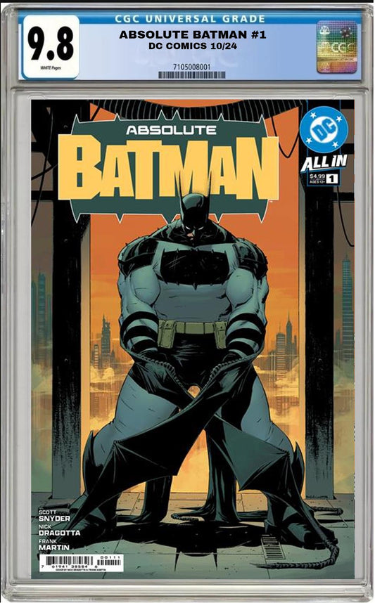 ABSOLUTE BATMAN #1 DC 2024 NICK DRAGOTTA MAIN CGC 9.8 NM PRESALE 10/9