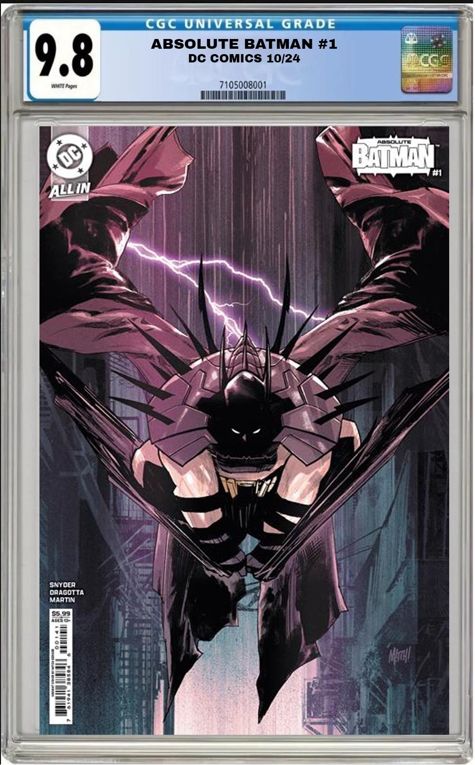 ABSOLUTE BATMAN #1 DC 2024 CVR D MITCH GERADS VARIANT CGC 9.8 NM SHIPS NOW