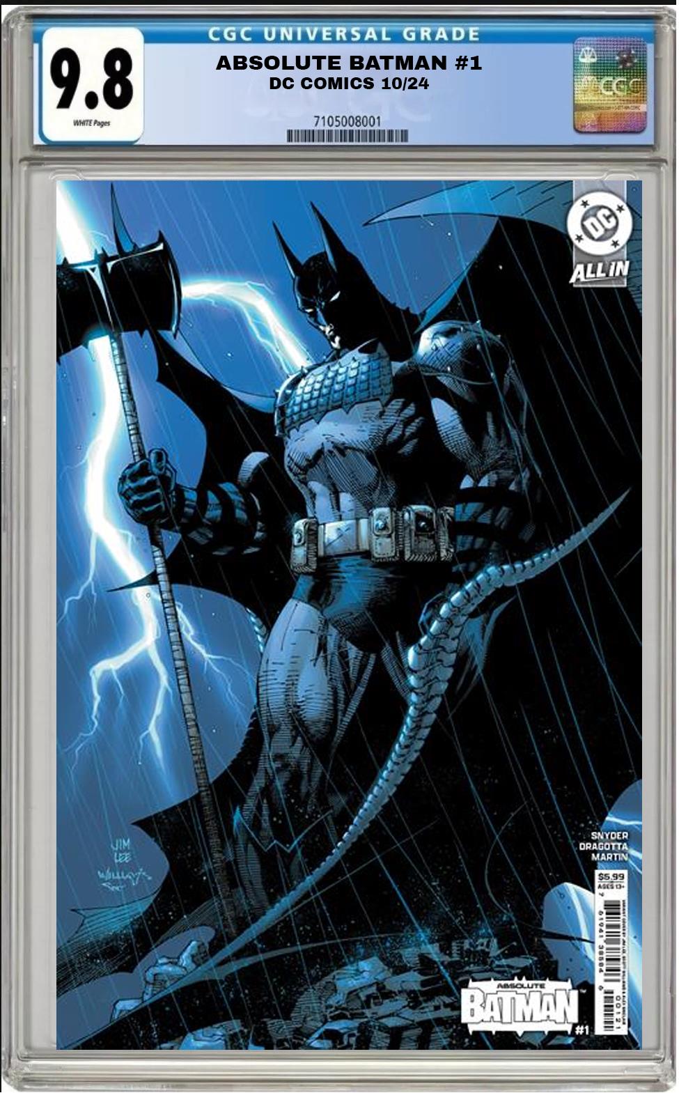 ABSOLUTE BATMAN #1 DC 2024 CVR C JIM LEE VARIANT CGC 9.8 NM SHIPS NOW!