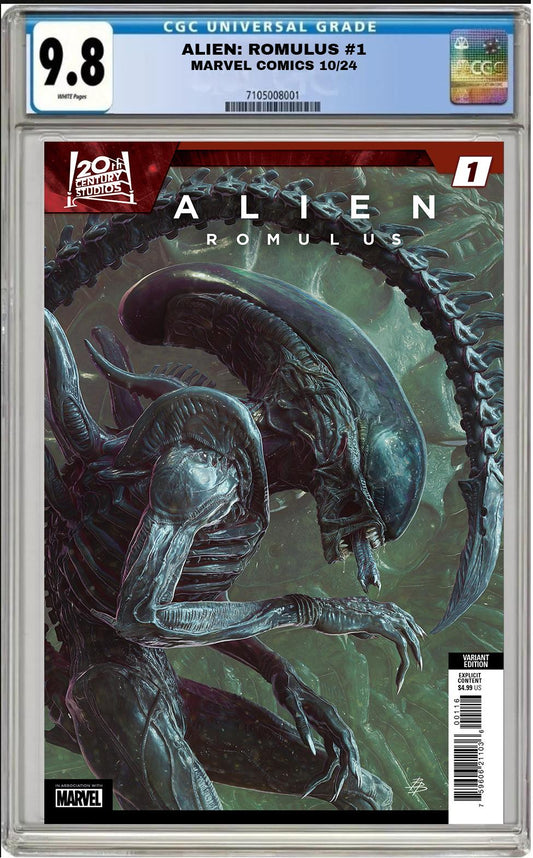 ALIEN: ROMULUS #1 MARVEL 1:25 BJORN BARENDS VARIANT CGC 9.8 NM PRESALE 10/16