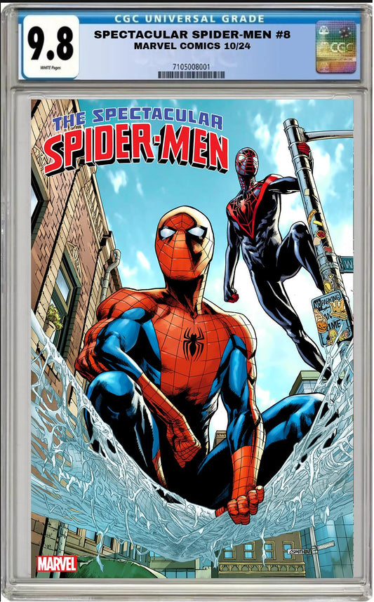 SPECTACULAR SPIDER-MEN #8 MARVEL CORY SMITH VARIANT CGC 9.8 NM PRESALE 10/16