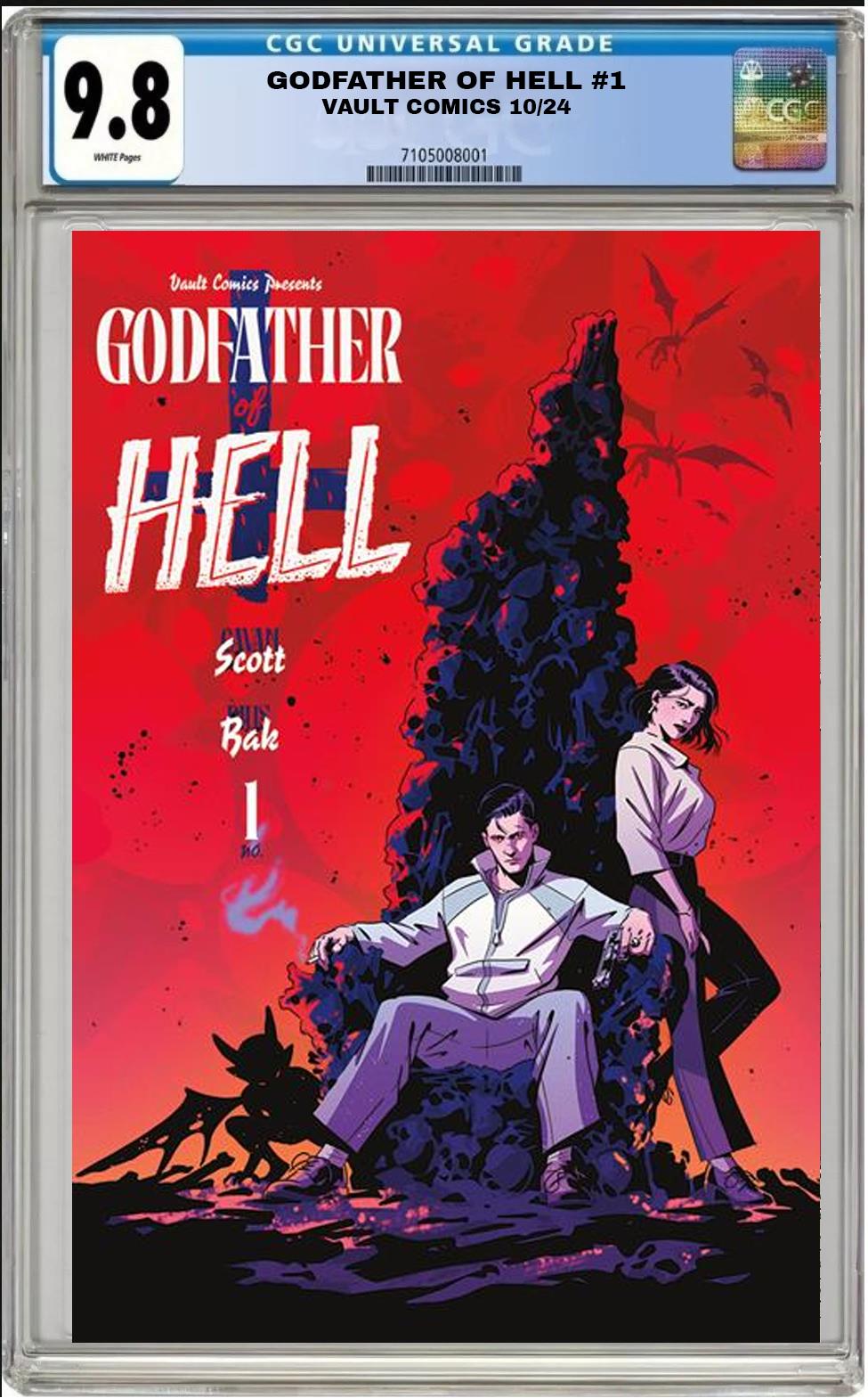 GODFATHER OF HELL #1 VAULT PIUS BAK MAIN COVER CGC 9.8 PRESALE 10/16