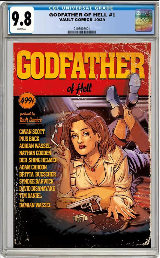 GODFATHER OF HELL #1 VAULT NATHAN GOODEN PULP FICTION HOMAGE VAR CGC 9.8 PRESALE