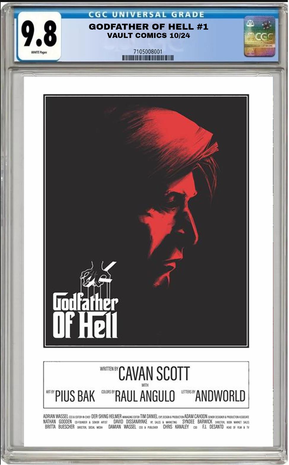 GODFATHER OF HELL #1 VAULT1:5 CONOR BOYLE HOMAGE VARIANT CGC 9.8 PRESALE