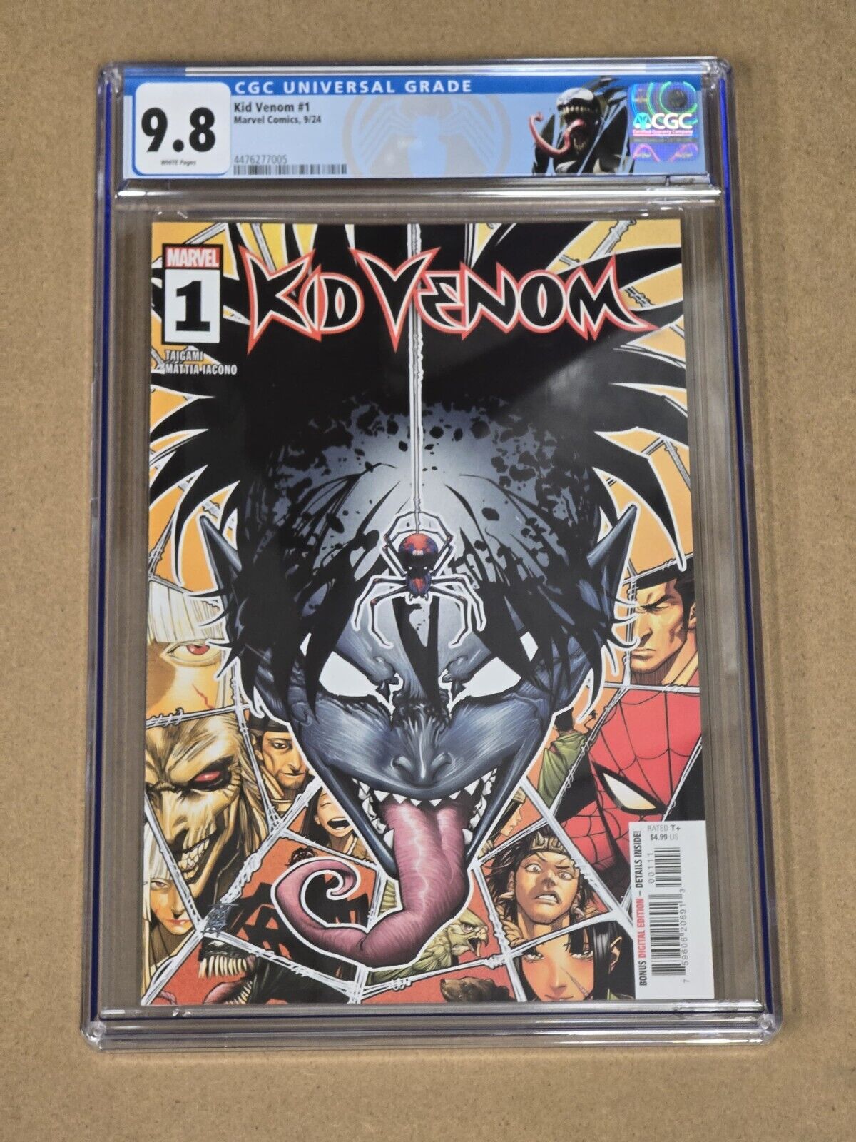 KID VENOM #1 MARVEL 2024 CGC 9.8 NM MAIN CVR CUSTOM LABEL 1ST APP SAMURAI CORPS