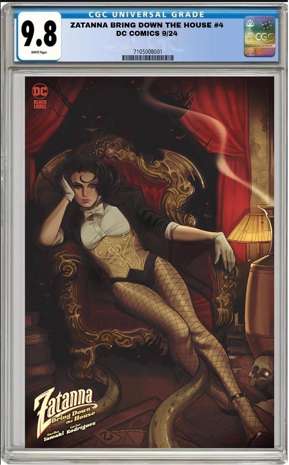 ZATANNA BRING DOWN THE HOUSE #4 DC SWAY SWABY VARIANT CGC 9.8 NM PRESALE 9/25