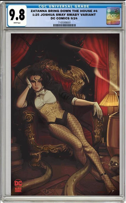 ZATANNA BRING DOWN THE HOUSE #4 DC 1:25 SWABY VARIANT CGC 9.8 NM PRESALE 9/25