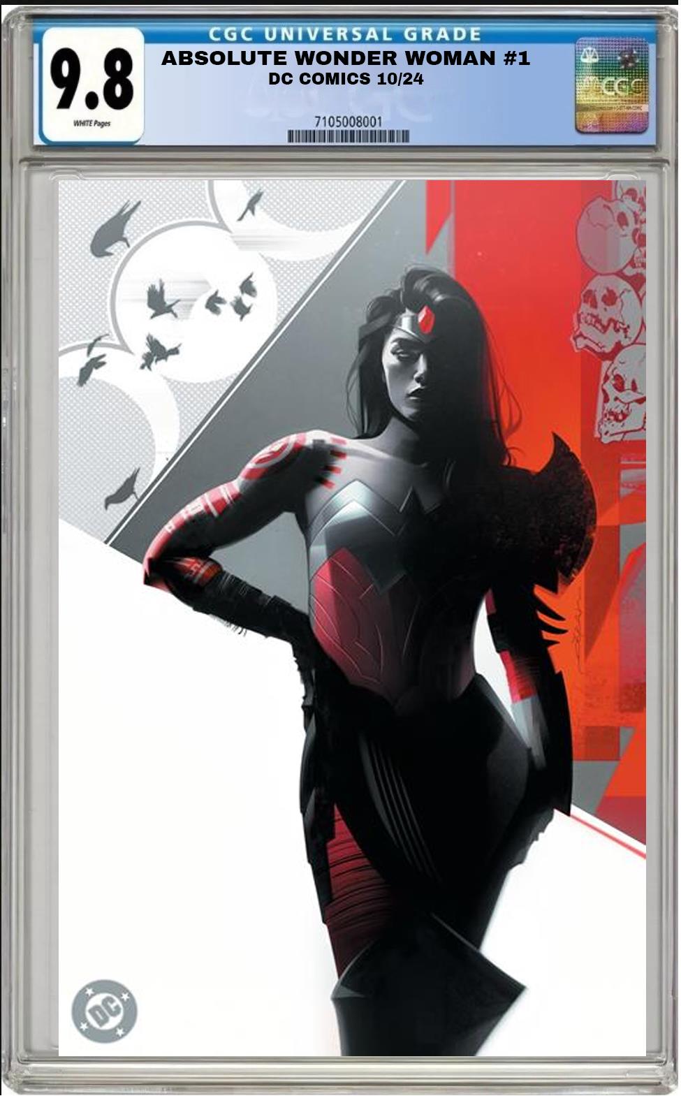 ABSOLUTE WONDER WOMAN #1 DC 1:50 JEFF DEKAL VIRGIN VARIANT CGC 9.8 PRESALE 10/23