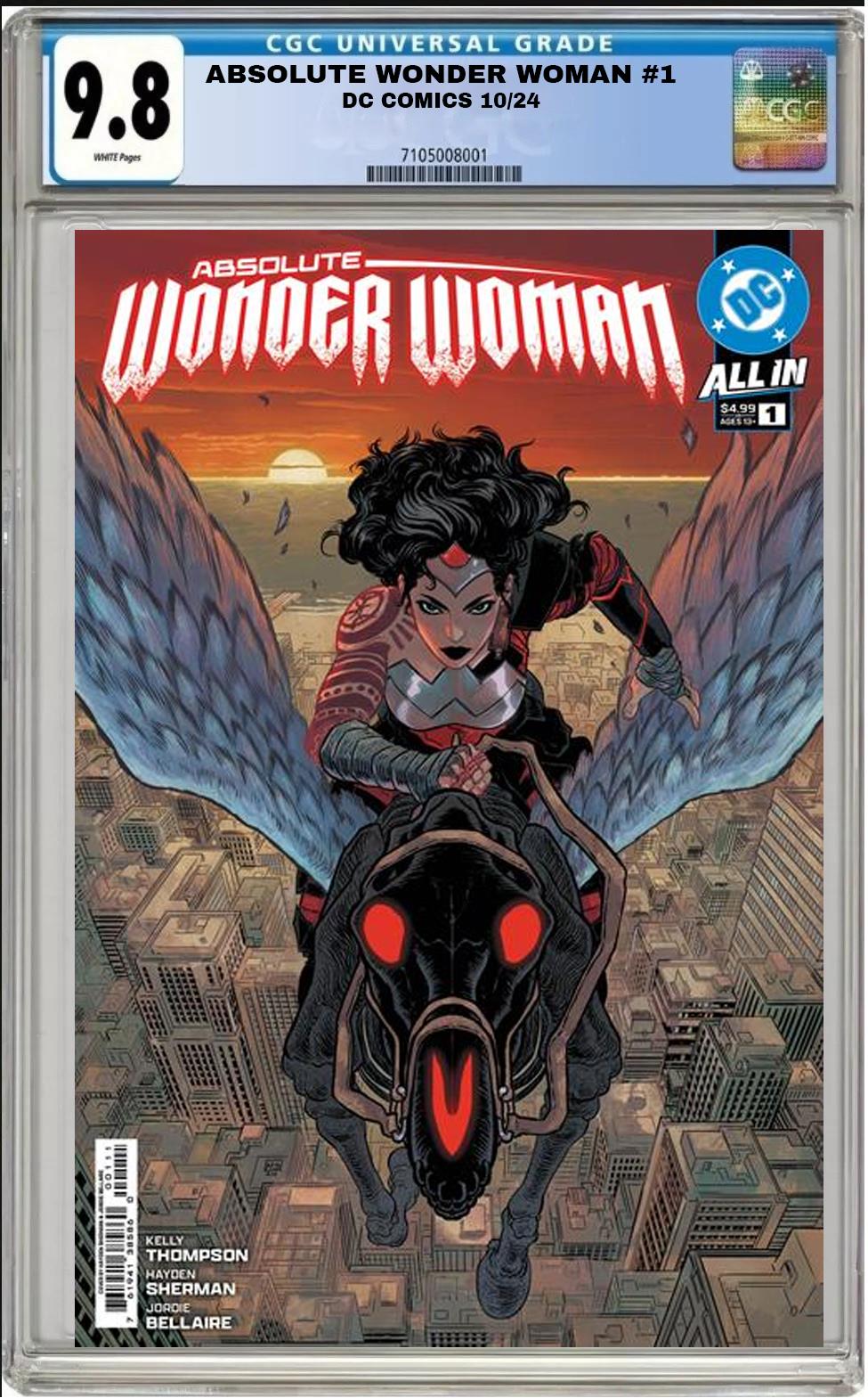 ABSOLUTE WONDER WOMAN #1 DC HAYDEN SHERMAN MAIN COVER CGC 9.8 NM PRESALE 10/23