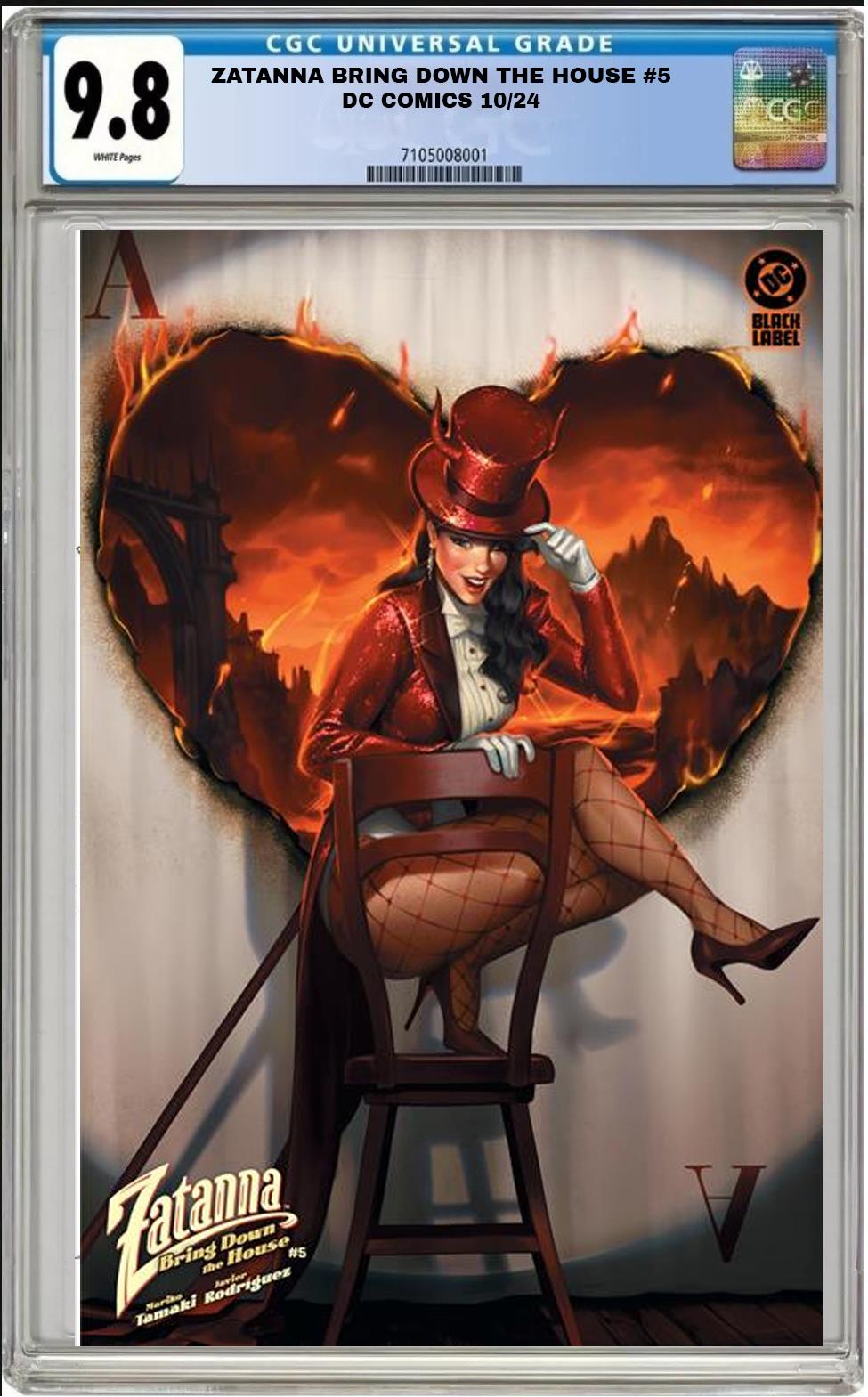 ZATANNA BRING DOWN THE HOUSE #5 DC OSCAR VEGA VARIANT CGC 9.8 NM PRESALE 10/23