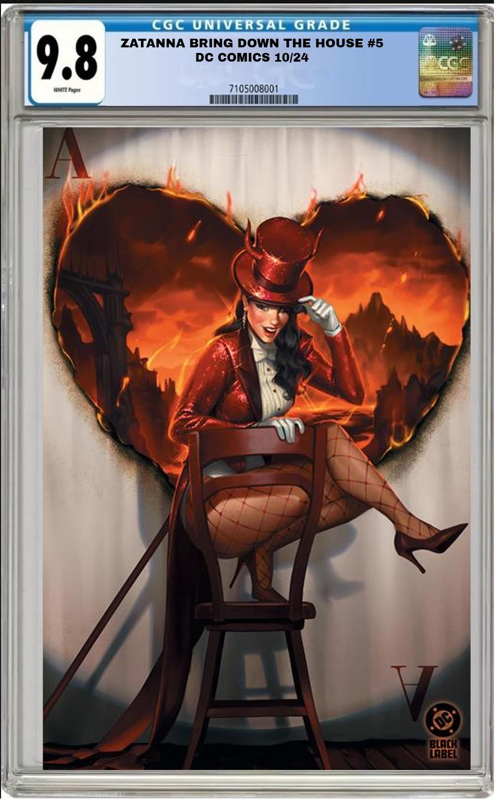 ZATANNA BRING DOWN THE HOUSE 5 DC OSCAR VEGA 1 :25 VARIANT CGC 9.8 PRESALE 10/23