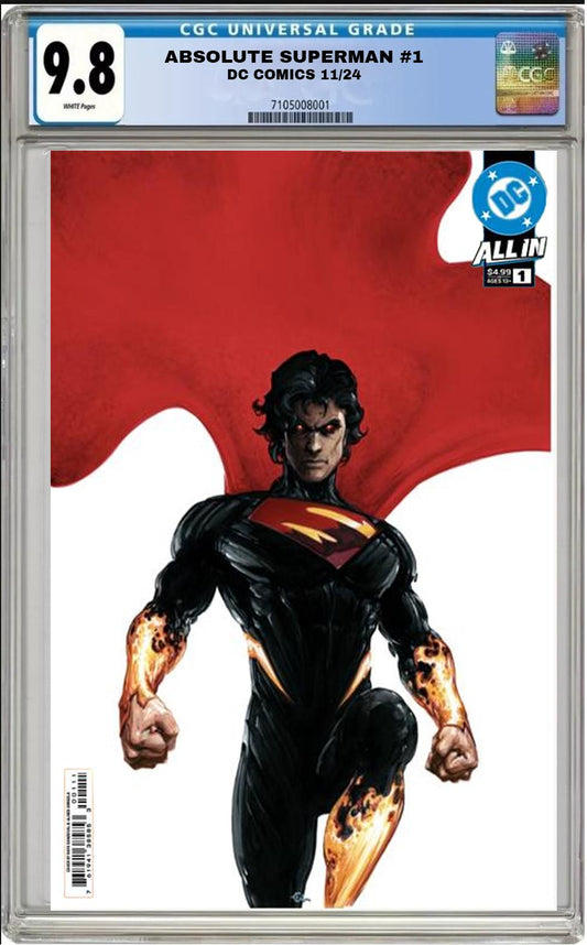 ABSOLUTE SUPERMAN #1 DC CVR D CLAYTON CRAIN VARIANT CGC 9.8 NM