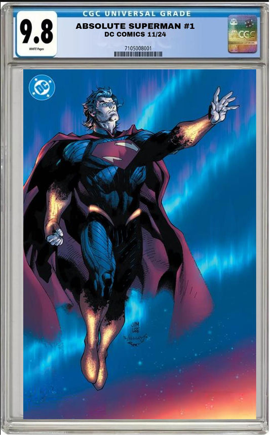 ABSOLUTE SUPERMAN #1 DC CVR J JIM LEE FOIL VARIANT CGC 9.8 NM PRESALE 11/6