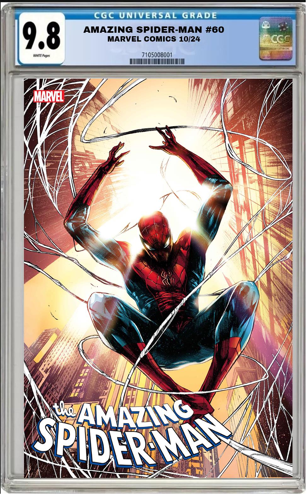 AMAZING SPIDER-MAN #60 MARVEL 1:25 CAPPUCCIO VARIANT CGC 9.8 NM PRESALE 10/31