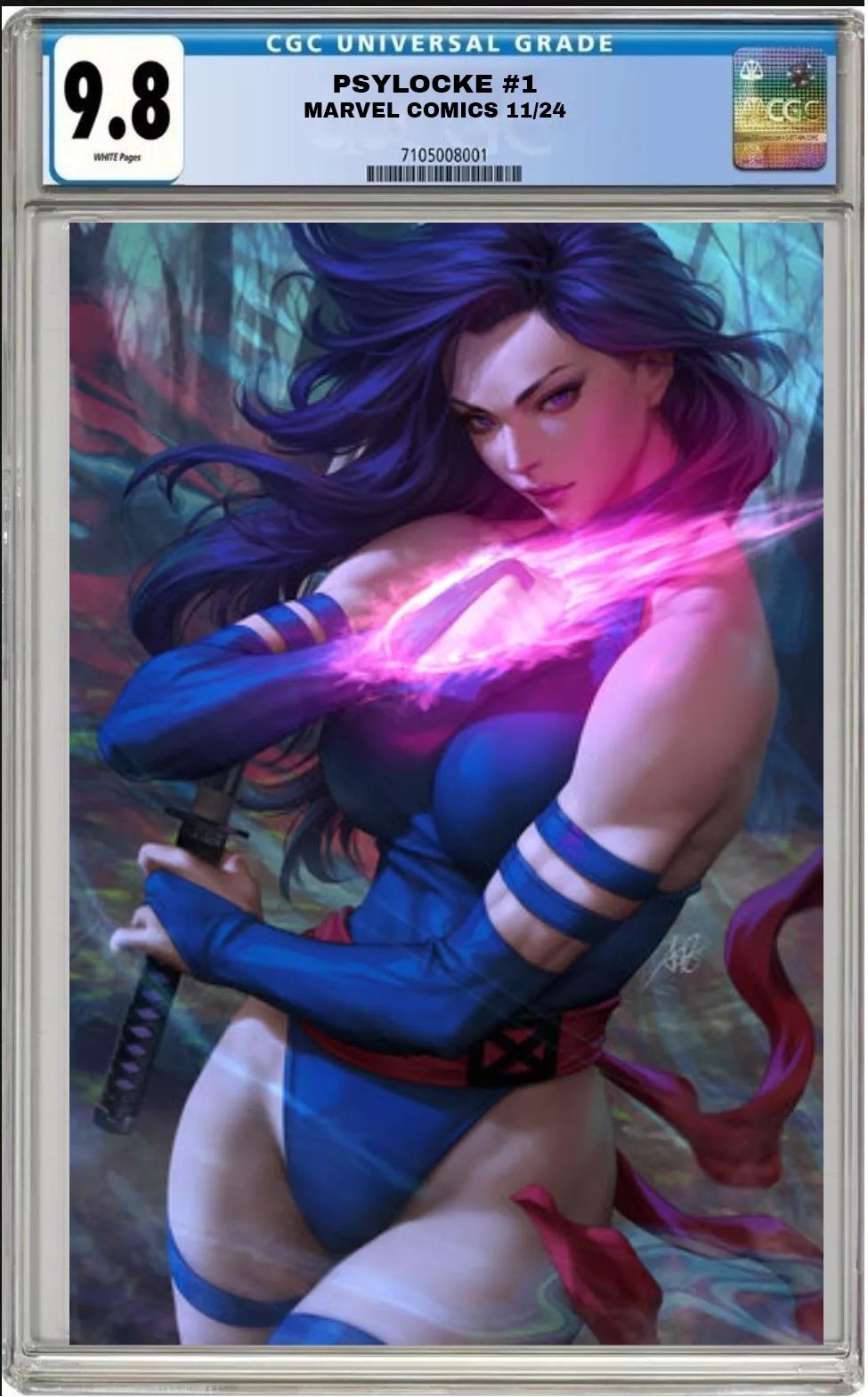 PSYLOCKE #1 MARVEL 2024 1:100 ARTGERM VIRGIN VARIANT CGC 9.8 NM/MT PRESALE 11/14