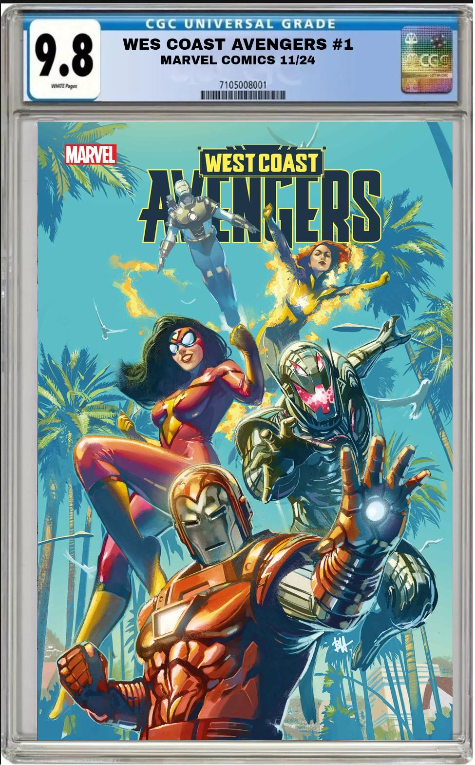 WEST COAST AVENGERS #1 MARVEL 2024 BEN HARVEY MAIN COVER CGC 9.8 PRESALE 11/27