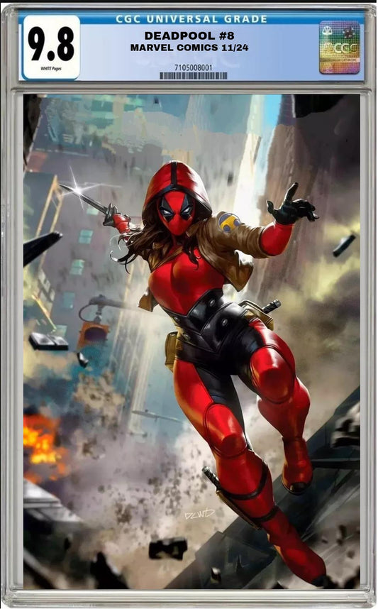 DEADPOOL #8 MARVEL 2024 DERRICK CHEW 1:100 VIRGIN VARIANT CGC 9.8 PRESALE 11/13