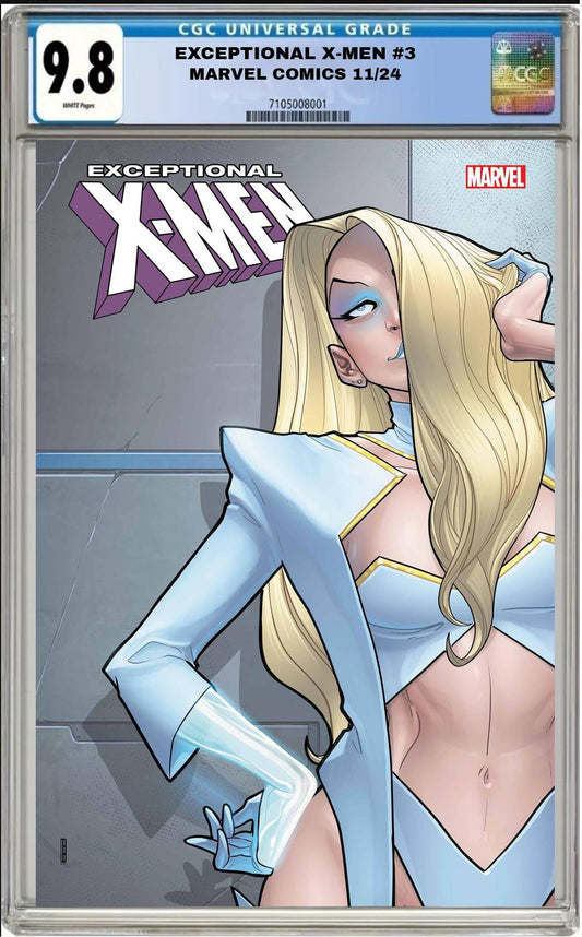 EXCEPTIONAL X-MEN #3 MARVEL BALDEON EMMA FROST VARIANT CGC 9.8 NM PRESALE 11/21