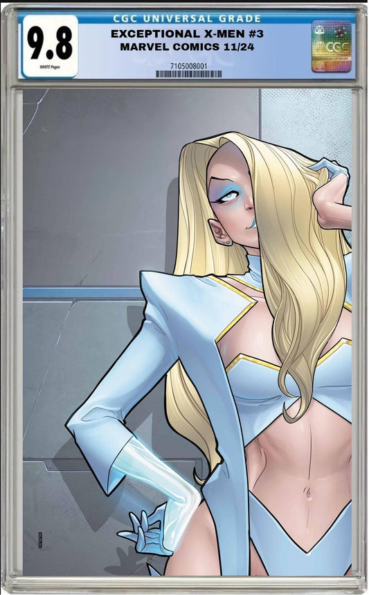 EXCEPTIONAL X-MEN #3 1:100 BALDEON EMMA FROST VIRGIN VARIANT CGC 9.8 NM PRESALE