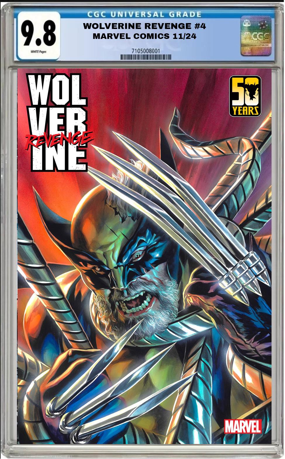 WOLVERINE REVENGE #4 MARVEL FELIPE MASSAFERA VARIANT CGC 9.8 NM PRESALE 11/28