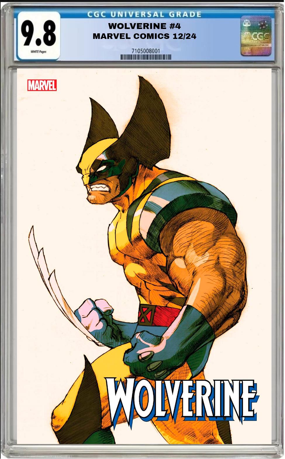 WOLVERINE #4 MARVEL BENGUS MARVEL VS CAPCOM VARIANT CGC 9.8 NM PRESALE 12/05