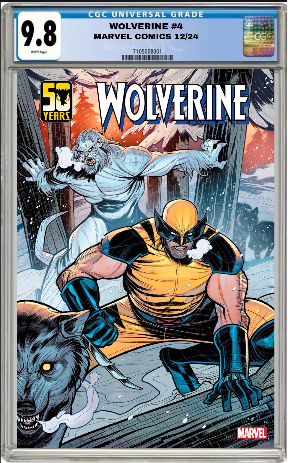 WOLVERINE #4 MARVEL 1:25 ELIZABETH TORQUE VARIANT CGC 9.8 NM PRESALE 12/05