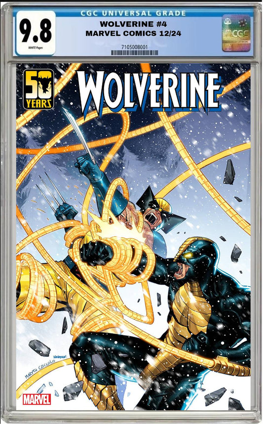 WOLVERINE #4 MARVEL MAIN COVER MARTIN COCCOLO CGC 9.8 NM PRESALE 12/05