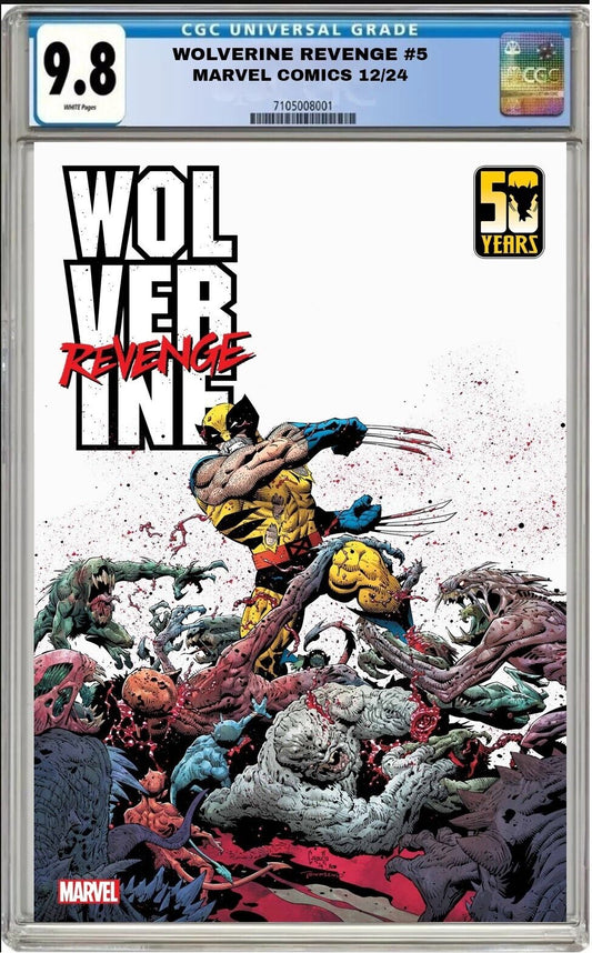 WOLVERINE REVENGE #5 MARVEL MAIN COVER GREG CAPULLO CGC 9.8 NM PRESALE 12/25