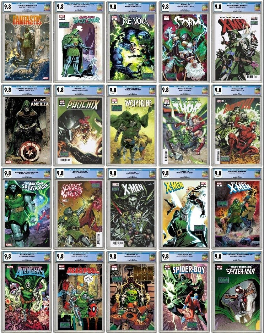 DR DOOM -MARVEL 2024 - 21 COMPLETE VARIANT SET ALL BOOKS CGC 9.8 NM PRESALE 10/3