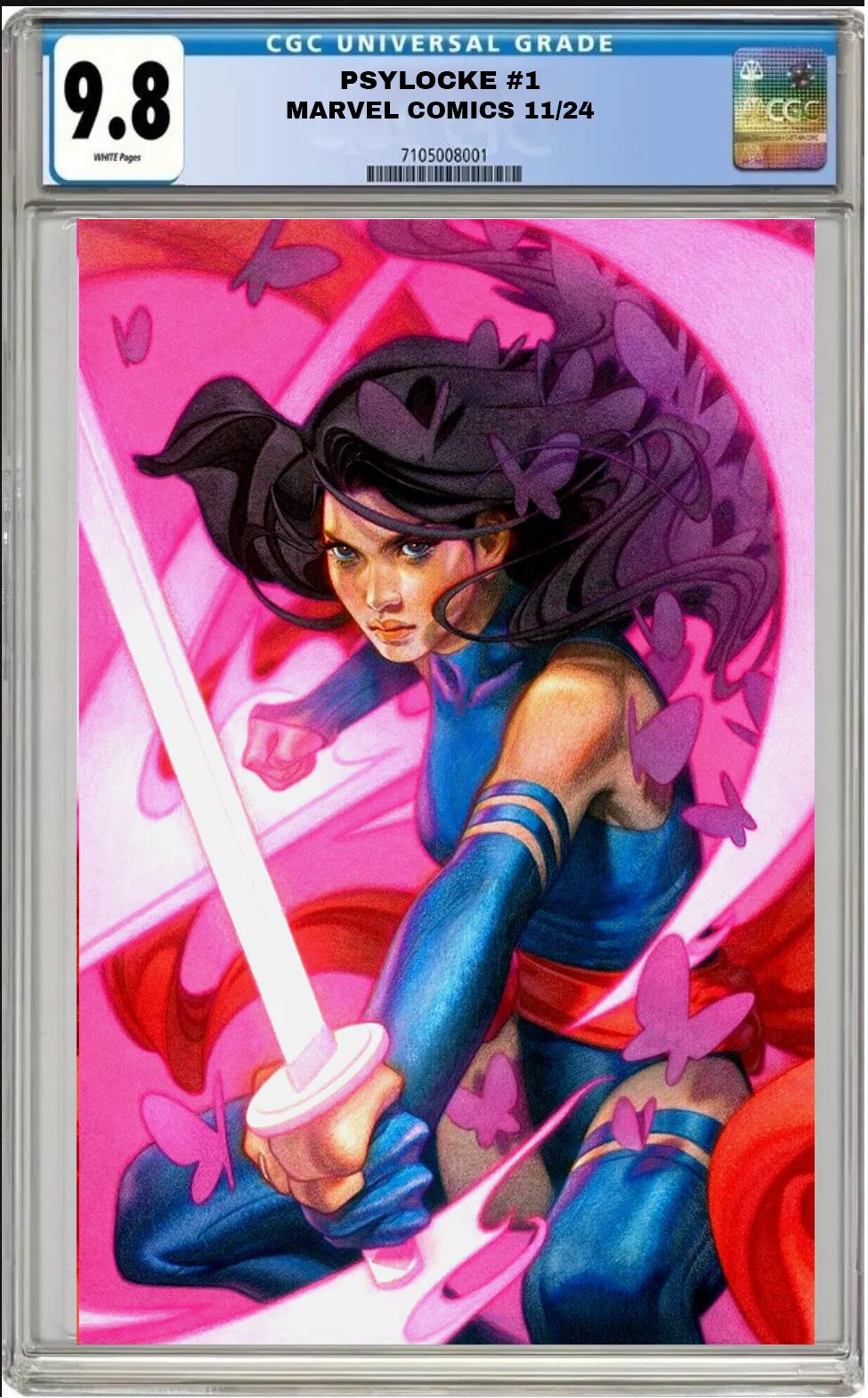 PSYLOCKE #1 MARVEL 2024 1:50 TRAN NGUYEN VIRGIN VARIANT CGC 9.8 NM PRESALE 11/14