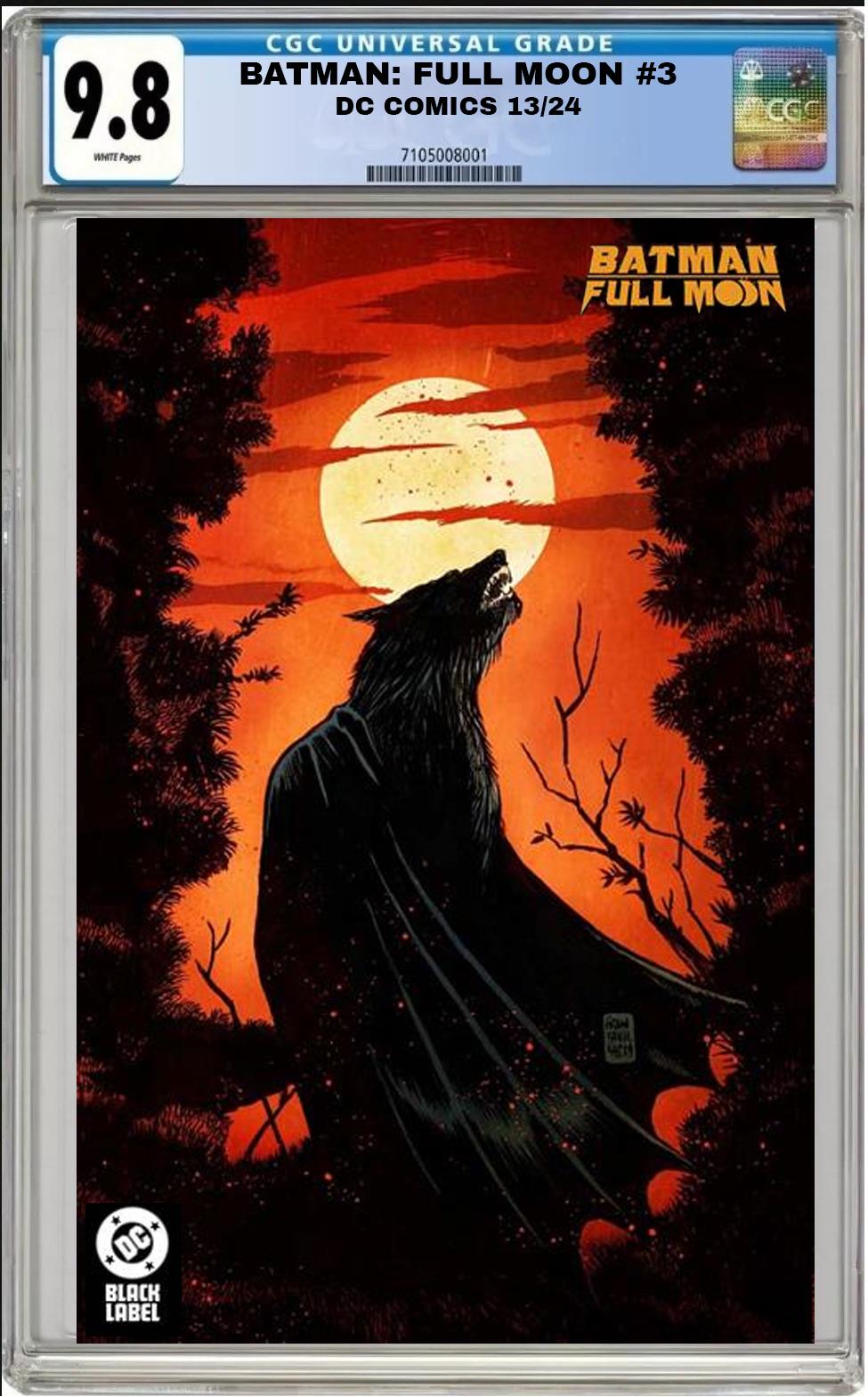 BATMAN FULL MOON #3 DC CVR B FRANCAVILLA VARIANT CGC 9.8 NM PRESALE 12/11