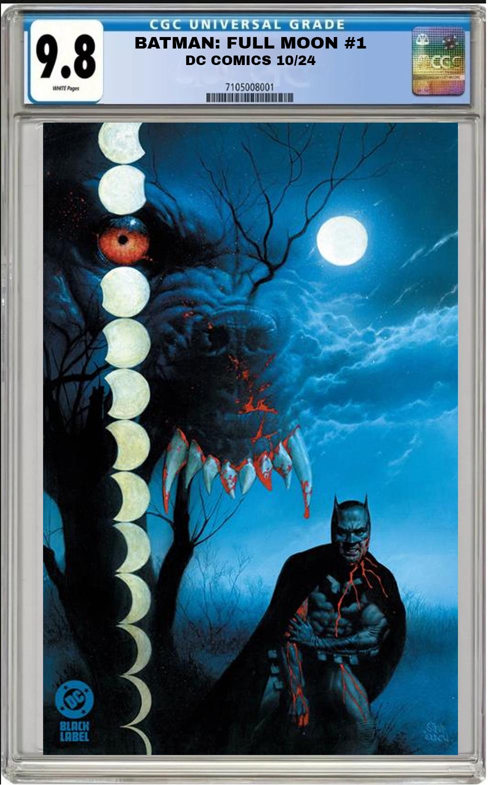 BATMAN FULL MOON #1 DC CVR D STEVE BEACH FOIL VARIANT CGC 9.8 NM PRESALE 10/16