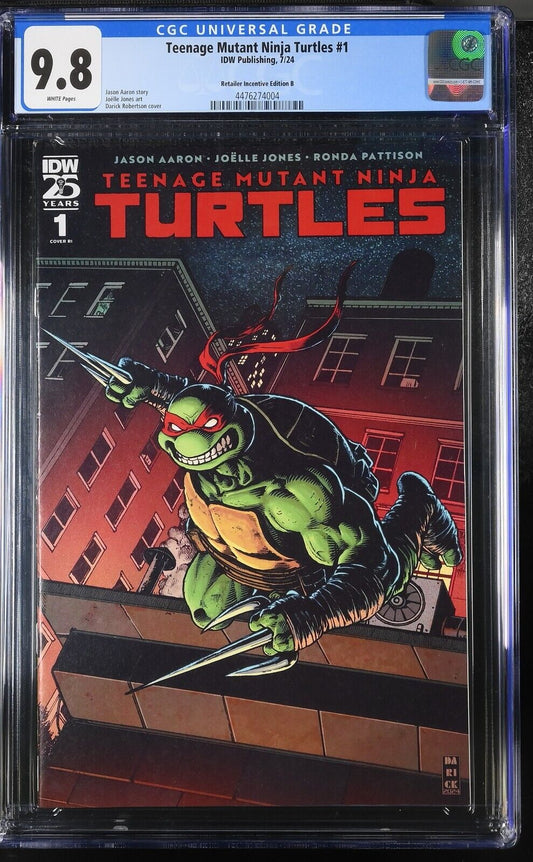 TEENAGE MUTANT NINJA TURTLES #1 IDW 2024 1:50 ROBERTSON VARIANT CGC 9.8 NM