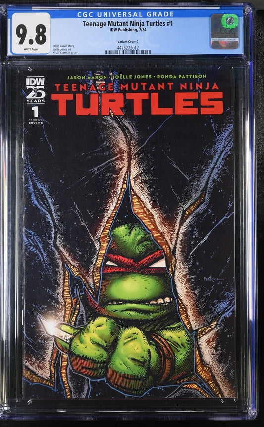 TEENAGE MUTANT NINJA TURTLES #1 IDW 2024 KEVIN EASTMAN VARIANT CVR C CGC 9.8 NM