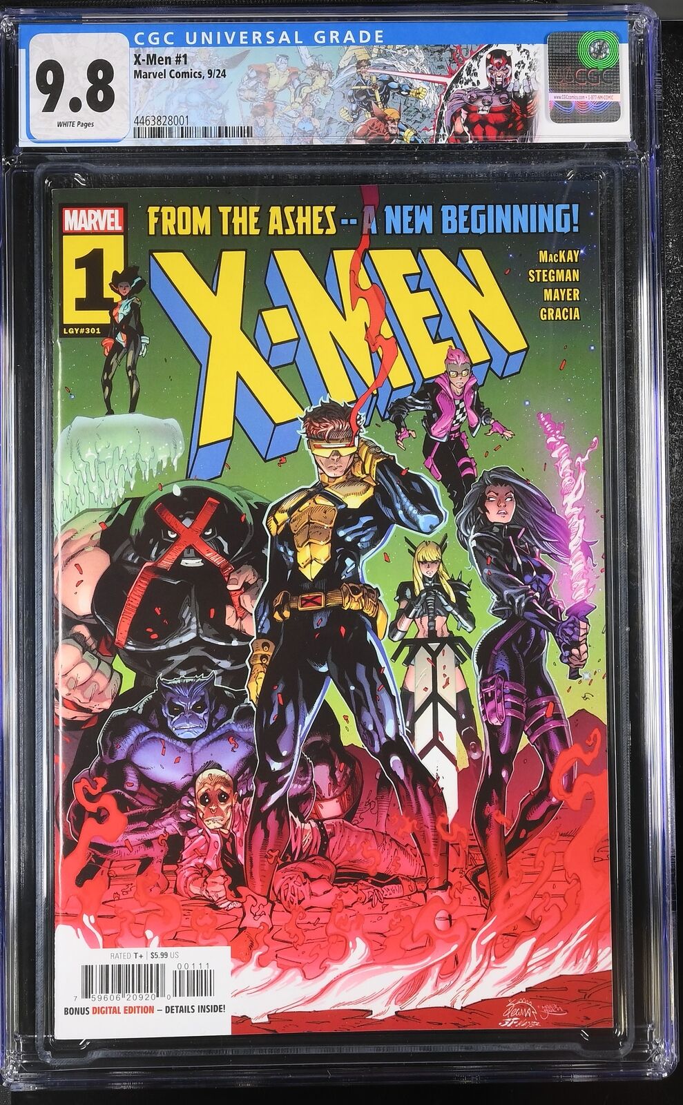 X-MEN #1 MARVEL 2024 RYAN STEGMAN MAIN COVER CGC 9.8 NM 1st APPS CUSTOM LABEL