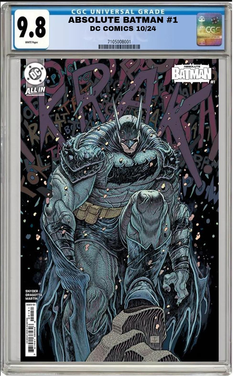 ABSOLUTE BATMAN #1 DC 1:25 IAN BERTRAM VARIANT CGC 9.8 NM PRESALE 10/2