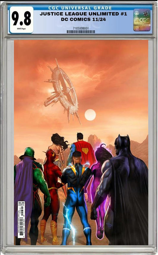 JUSTICE LEAGUE UNLIMITED 1 DC 1:25 DAVE WILKINS VARIANT CGC 9.8 NM PRESALE 11/27