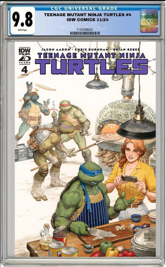 TEENAGE MUTANT NINJA TURTLES #4 IDW 2024 1:100 PAOLO RIVERA VAR CGC 9.8 PRESALE