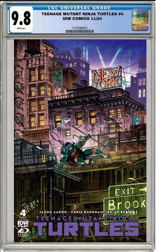 TEENAGE MUTANT NINJA TURTLES #4 IDW 2024 1:25 EARLS VARIANT CGC 9.8 PRESALE